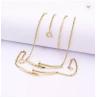 Buy cheap Anniversary Stainless Steel Jewelry Set Love Token Nail Bracelet And Necklace Set from wholesalers