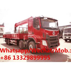 Buy cheap Customized liuqi 8*4 LHD 14TONS telescopic crane boom mounted on truck for sale, cargo truck with telescopic crane from wholesalers