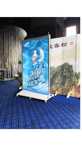 Floor Standing Transparent Glass Led Display / Commercial Advertising Led