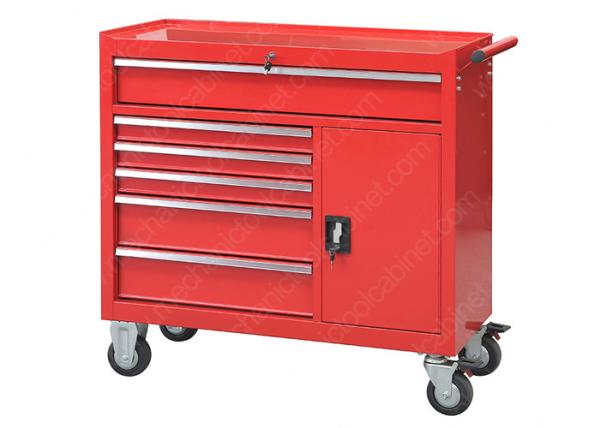 Buy cheap Red 6 Drawer 1 Door Rolling 42 Inch Tool Cabinet Security Cylinder Lock from wholesalers