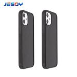 Shockproof Groove Phone Case Inlay Leather Wood Blank Mobile Cover For IPhone