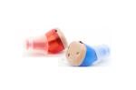 Completely In Canal Rechargeable Hearing Aids For Deaf People Blue Red
