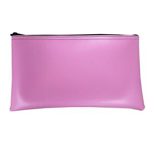 Buy cheap Heat Transfer Printed Zipper Bank Bags Made from Clear Vinyl and Leather for Secure Storage of Bank Checks Pens and IDs from wholesalers