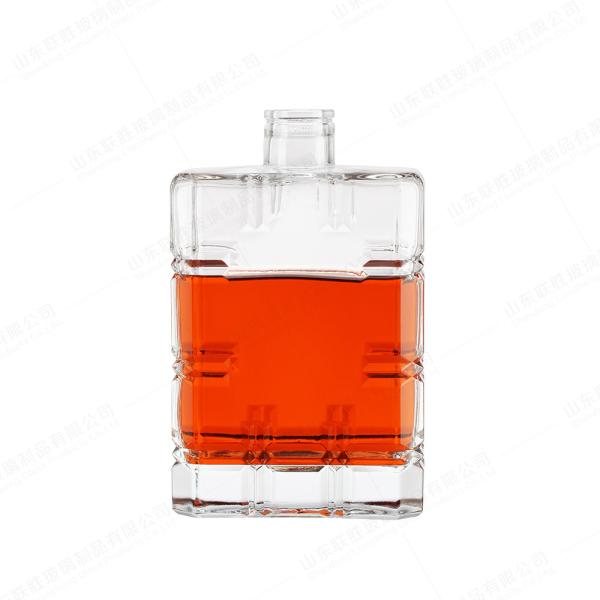 Buy cheap Clear 500ml 50cl Square Glass Gin Bottle Vodka Spirit Liquor Tequila Rum Whiskey with T Cork from wholesalers