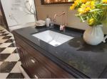 Customizable Euro Style Bathroom Vanity Cabinets With Gold Handles And Faucet