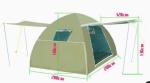 Large 4 Person Inflatable Outdoor Tents Silver Colated 210T Dome Air Tent