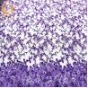 Buy cheap Sparkling Glitter Purple Embroidered Lace Fabric Luxury Pearls For Evening Dress from wholesalers