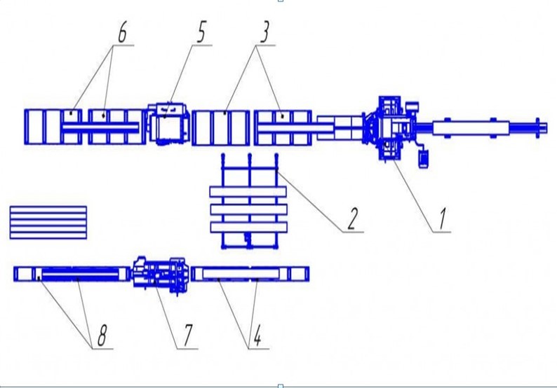 Full Automatic multiple blades rip sawmill Production Line for round logs sawing machines