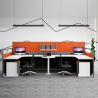 Buy cheap Cheap Orange Office Workstation Price Modular 2 4 6 People Office Workstations Desk from wholesalers