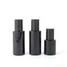 Buy cheap Facial Cleanser Glass Collar Material 30ml 50ml 100ml Perfume Bottle Black Frosted Cosmetic Makeup Packaging Vendors from wholesalers