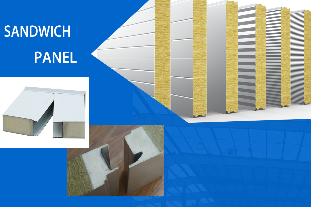 Noise Reduction Rock Wool Sandwich Insulation Panel For Steel Thickness 0.4 - 0.8mm