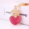 Buy cheap Heart Shaped Key Chain Ornaments 1.3 Inch Wide Crystal Irregular from wholesalers