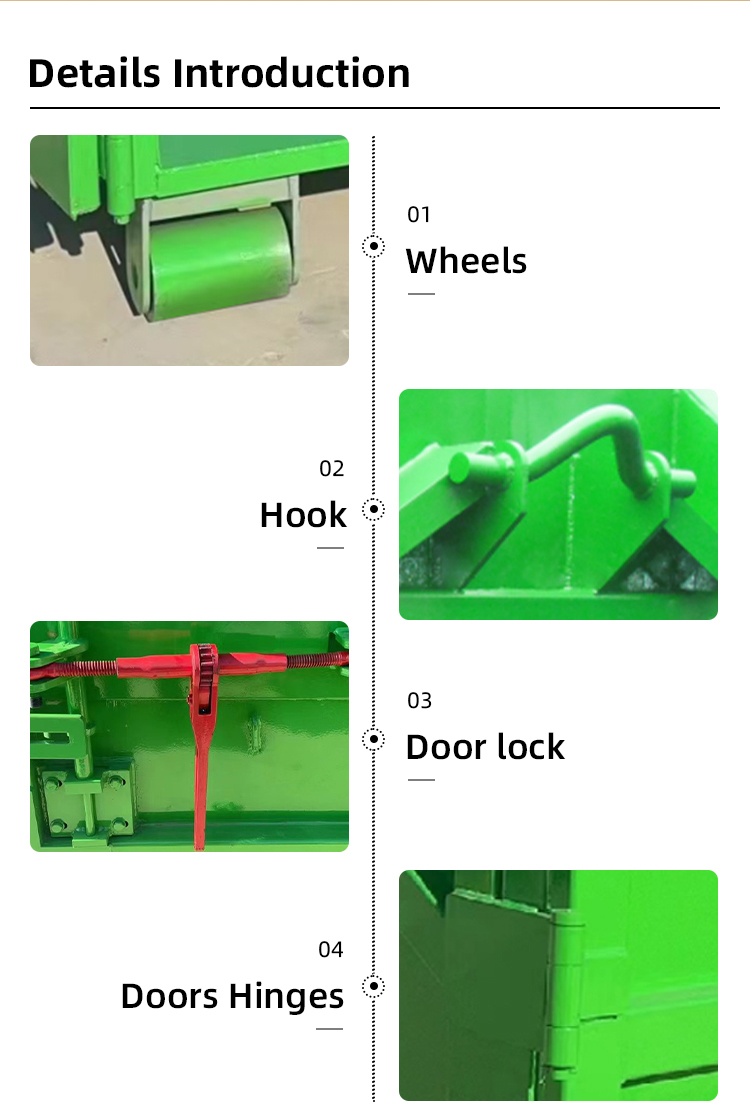 20/30/40 Yard Roll Off Dumpster Corrosion-Proof Steel Design Ideal for Roofing, Landscaping & Municipal Projects 1