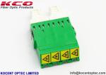 Green Color Quad LC APC Shutter Adapter Singlemode Mid Coupler 4 Ways Chanel