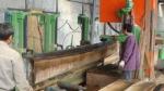 vertical band sawmill with CNC carriage automatic wheel wood cutting saw machine
