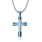 Provide Mould Making Fashion Cross Pendant Gold and Titanium Prayer Choker for