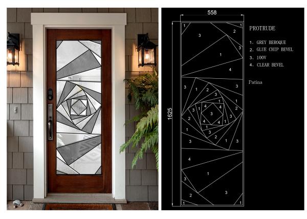 Buy cheap Brass Nickel Patina Home Decorative Panel Glass Stained Glass For Church from wholesalers