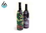 Thin Bottle Cooler Bag , Neoprene Sleeve Bottle With Nylon Zipper