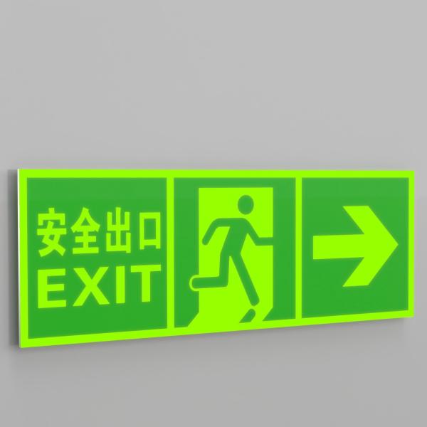Buy cheap Rectangle Subway Photoluminescent Signage Fire Evacuation Door Signs from wholesalers
