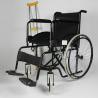 Buy cheap Solid Castor Folding Steel Wheelchair With Black Powder Coating Frame from wholesalers