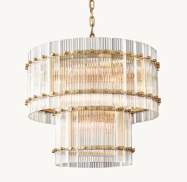 Buy cheap San Marco Two Tier Round Crystal Chandelier Ceiling Light 22'' from wholesalers