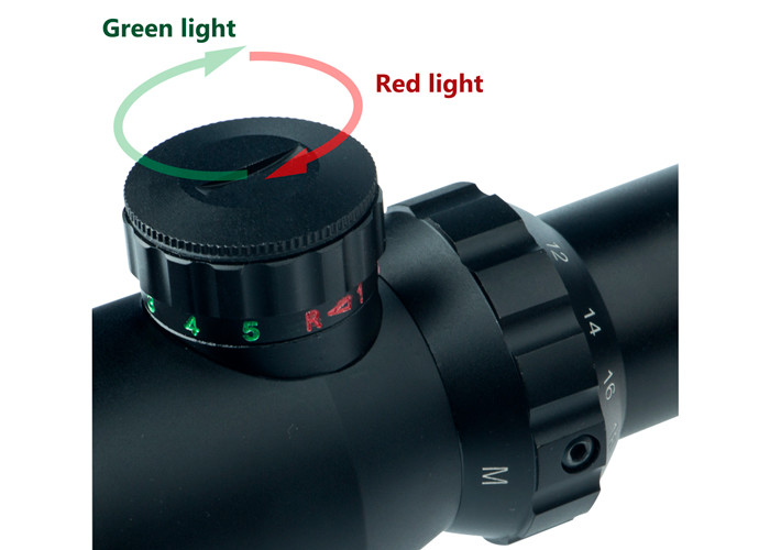 Integral Sunshade Tactical Hunting Scope Red / Green Illuminated With 20mm 11mm Mount