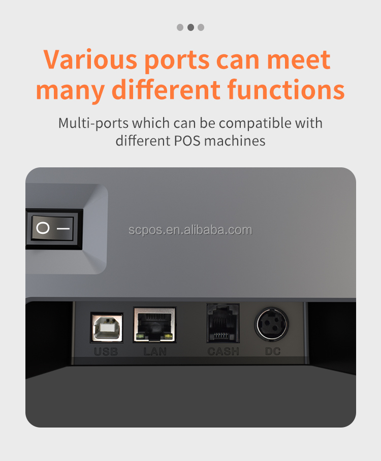 80mm Thermal POS Systems Printer with Hanging Holes and BT Receipt Printer CE Certified