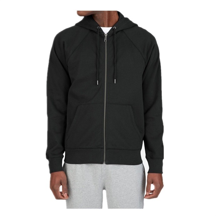 Full Face Zip Mens Oversized Pullover Hoodie Breathable Autumn Season Suitable
