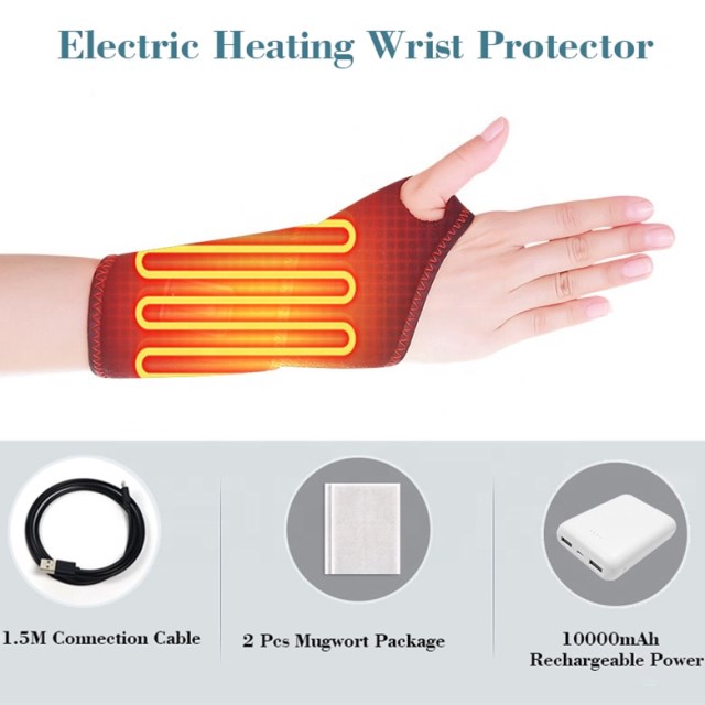 Weightlifting Heated Wrist Band 5v Battery Protect for Right Hand