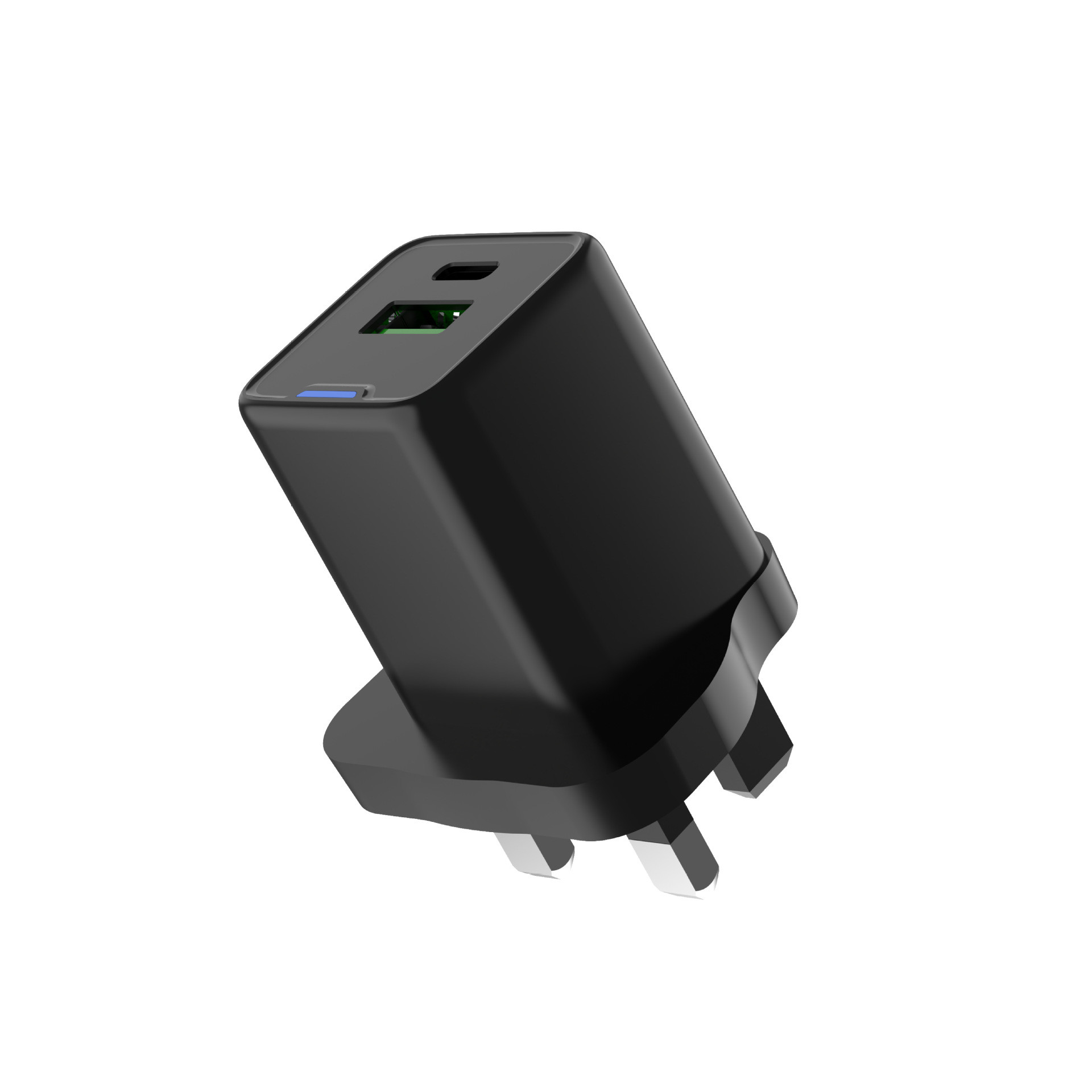 45W Fast Charge GaN USB Charger with Type C Dual Port 100V-240V Fast Charging Power Block Plug