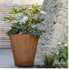 Buy cheap Outdoor Garden Metal Flower Pots Tapered Cylinder Corten Steel Conical Planters from wholesalers