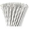 Buy cheap 19.685cm Silver Dots Custom Printed Christmas Paper Straws from wholesalers