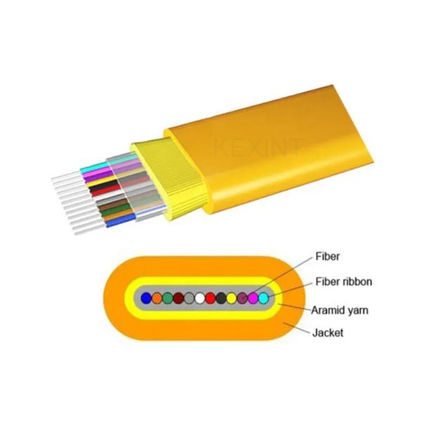 Buy cheap KEXINT GJFDKBV 12 Core G657A1 Fiber Indoor Flat Ribbon Fiber Optical Cable from wholesalers