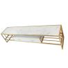Buy cheap Luxury Gold Marble Top TV Stand Stainless Steel Frame Long Bench from wholesalers