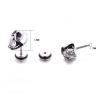 Buy cheap Stainless Steel jewelry punk style polished skull head stud earrings from wholesalers