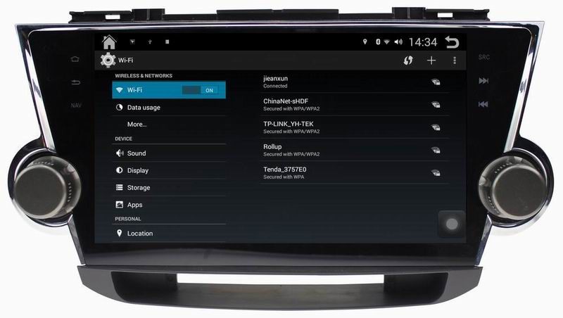 Ouchuangbo auto radio dvd player android 4.4 for Toyota Highlander 2011-2014 with gps BT SWC wifi 3g USB