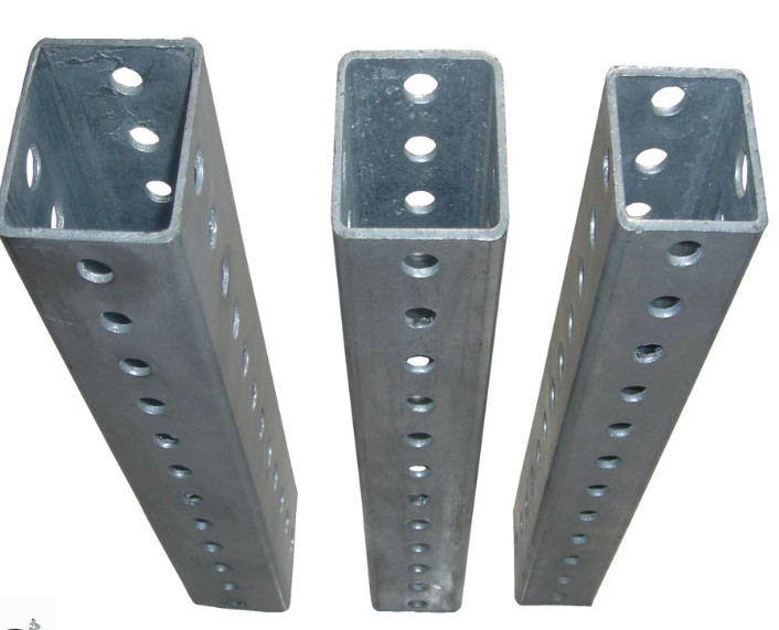 Heavy Duty Metal Fence Accessories Square Traffic Sign Posts ISO9001 CE