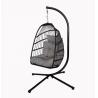 Buy cheap Outdoor Foldable Rattan Hanging Round Swing Egg Chair with Stand and 200KGS Capacity from wholesalers