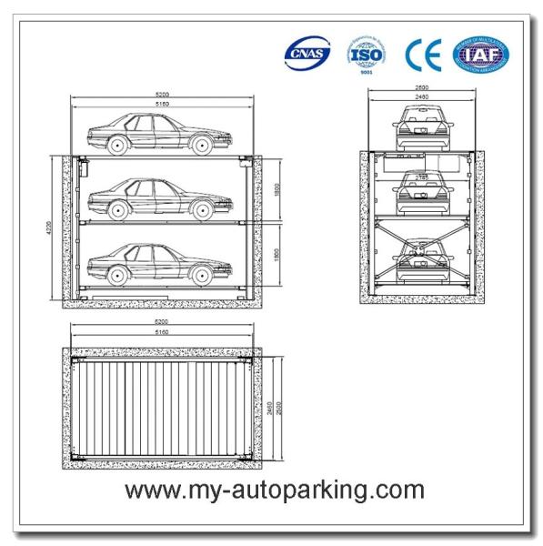 Buy cheap 2 or 3 CarsPit Garage Parking Car Lift/Underground Vertical Car Storage/Simple Car Parking System for Underground Garage from wholesalers