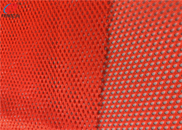 Polyester Tricot Mesh Fabric Safety Uniform Fluorescent Material Fabric