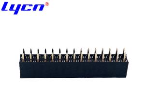 China Fire Resistance Double Row Connector 1.27mm Pitch LCP Black Female Pin Headers on sale