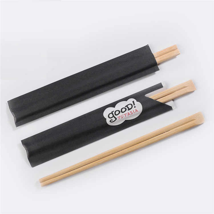 20cm Moso Bamboo Custom Japanese Chopsticks Paper Sleeve No Wax