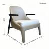 Buy cheap Luxury Ash Wood PU Leather Armrest Leisure Chair for Home Hotel Furniture from wholesalers