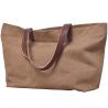 Buy cheap Leather Shoulder Canvas Tote Bag Leather Handle Foldable Tote Bag from wholesalers