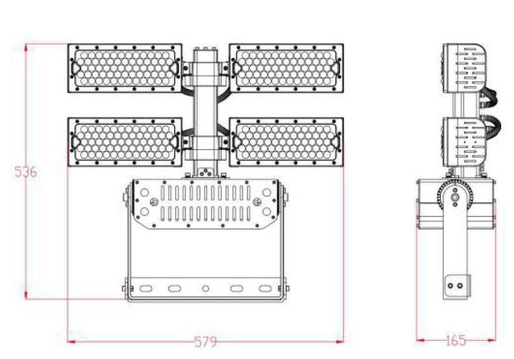 480 Wattage Waterproof LED Flood Lights Dustproof With Free Beam Angle Waterproof IP65