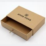 Brown Kraft Rigid Cardboard Small Gift Drawer Slide Paper Boxes Custom Logo