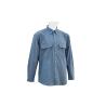 Buy cheap Men's 100%Cotton Chambray Blue Work Shirt Long Sleeve Chest Pockets Detailed Sleeve Band from wholesalers