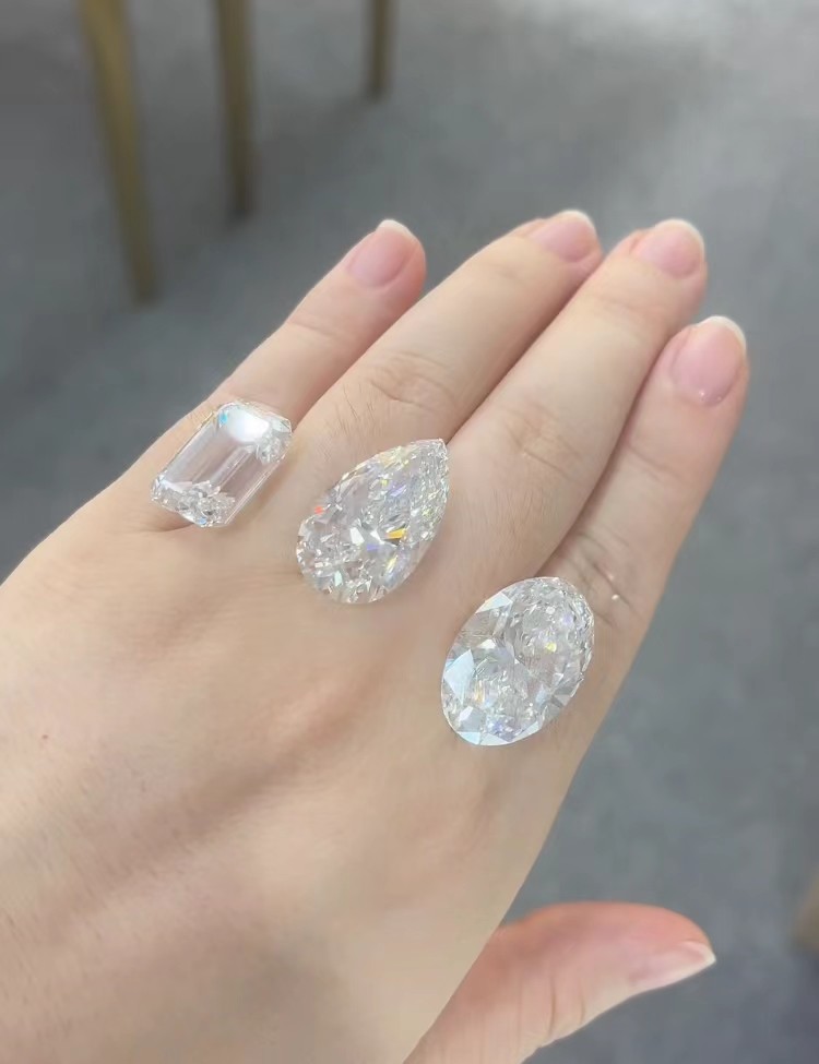 Big Size Lab Grown Diamond Oval Pear Emerald Lab Grown Diamond Jewelry diamond rings