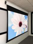 Tab Tensioned Motorized Screen For Meeting Rooms , Motorized Rear Projection