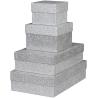 Buy cheap Fancy Nesting Glitter Paper Xmas Gift Boxes For Wrapping Christmas Presents from wholesalers